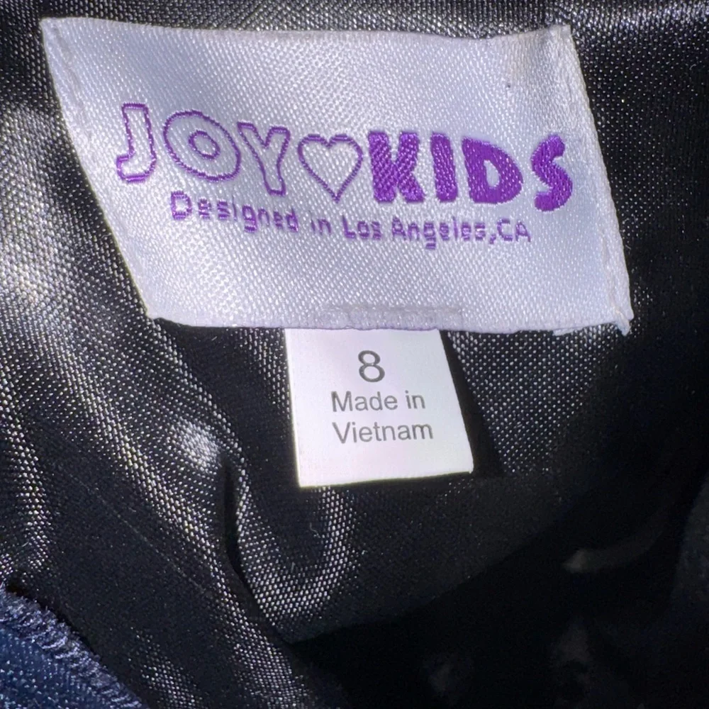 Joy Kids Navy Glitter Dress Size 8 Party Formal